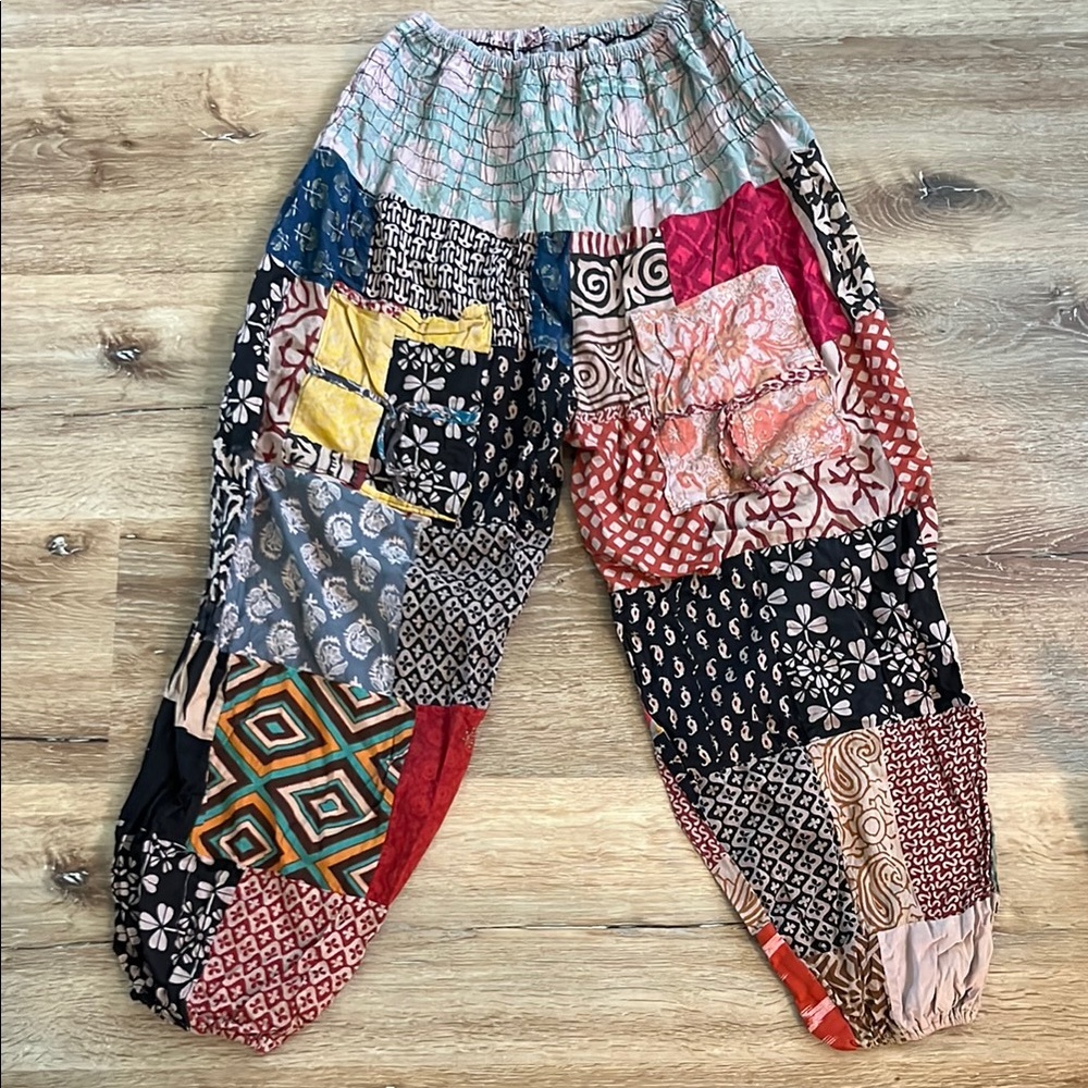 Kathmandu Multicolor Patchwork Wide Leg Pants - image 1